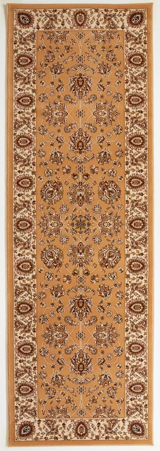 Traditional Rug Bordered Classic Grand Heritage GH102 Million Point Detail Rug – Beige