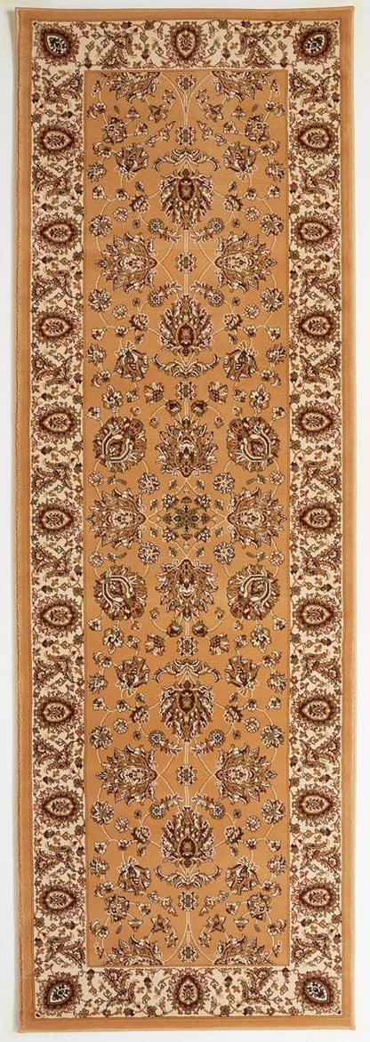 Traditional Rug Bordered Classic Grand Heritage GH102 Million Point Detail Rug – Beige