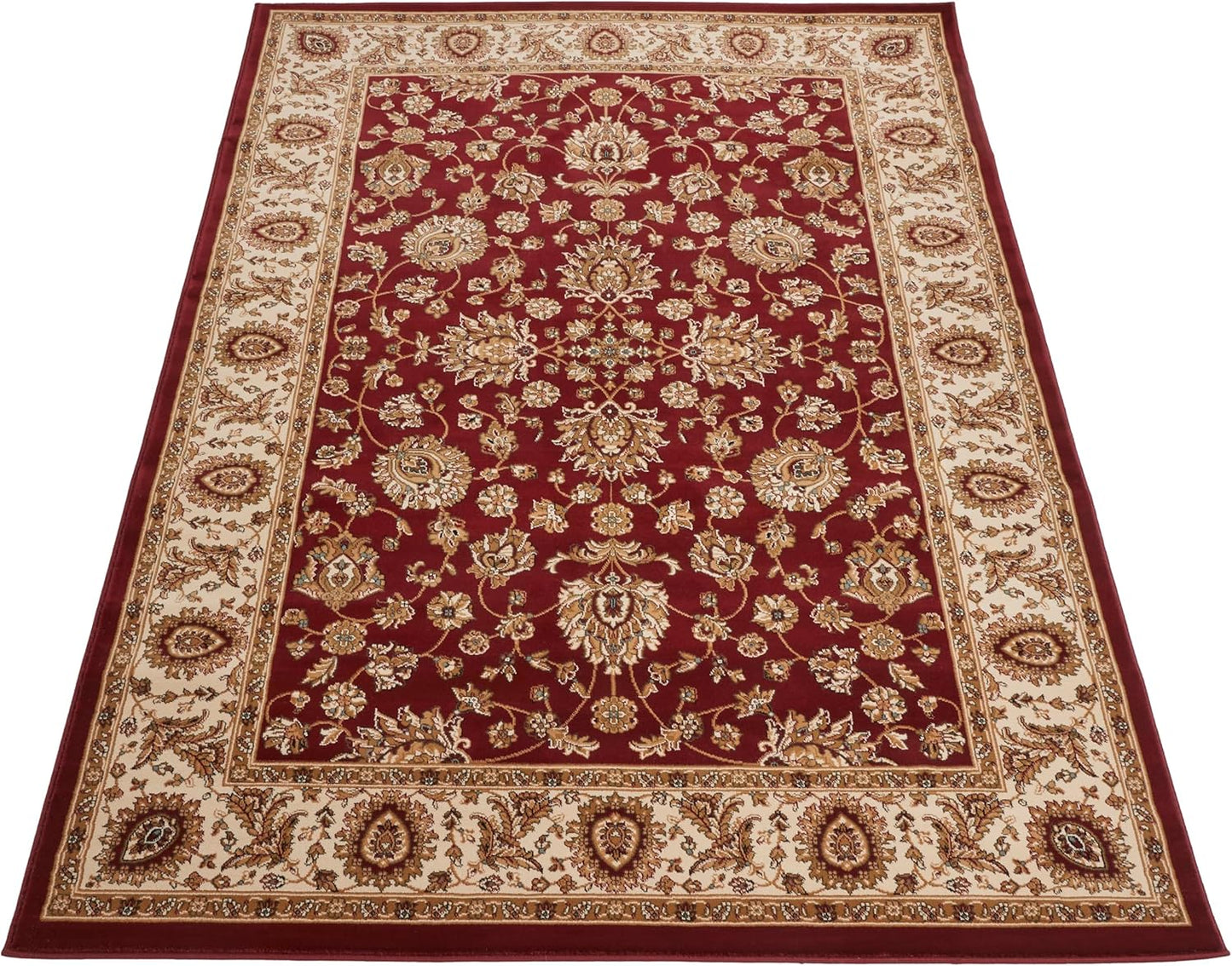 Traditional Rug Bordered Classic Grand Heritage GH102 Million Point Detail Rug – Red