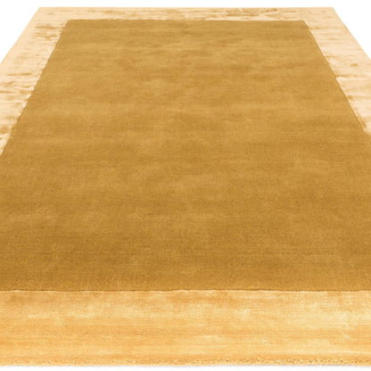 Ascot Rug for Living Room Bedroom Soft Wool Plain Hand Woven High Shine Viscose Bordered Rug