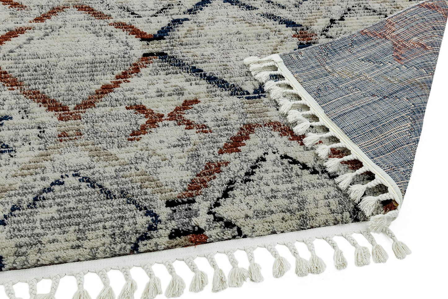 Cyrus CY10 Nomadic Moroccan Berber Style Fringed Rug in 80x150cm (2'6"x5'0")