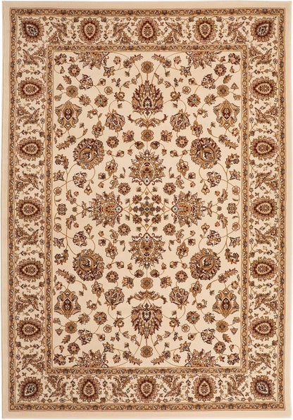 Traditional Rug Bordered Classic Grand Heritage GH102 Million Point Detail Rug – Cream