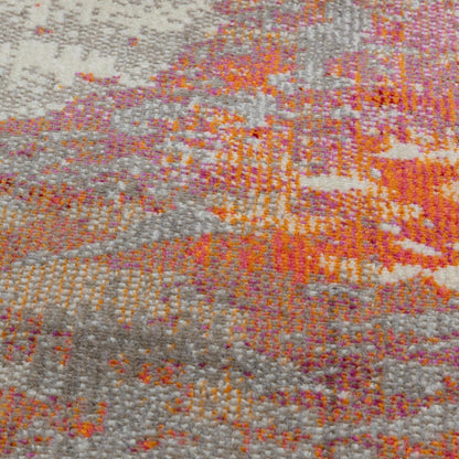 Colores Cloud Magma CO12 Rug – Abstract Flatweave Carpet in Orange & Red