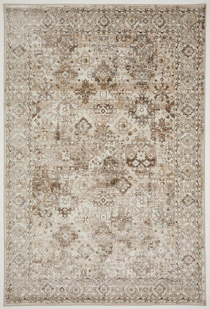 Bordered Cream Beige 550AC Runner – Traditional Vintage Non-Slip Hallway Carpet (66 x 230 cm & 80 x 300 cm)