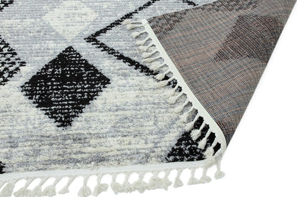 Cyrus CY07 Nomadic Moroccan Berber Kilim Style Fringed Rug