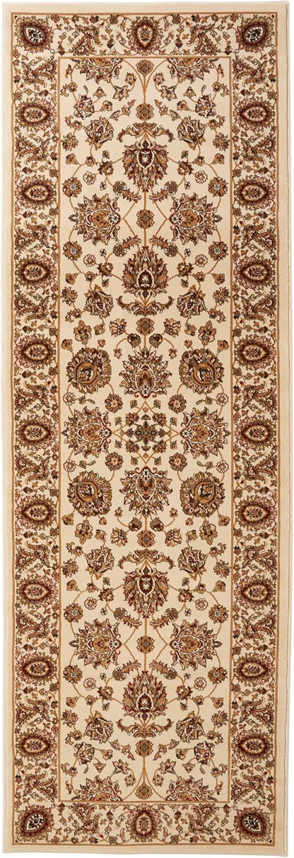 Traditional Rug Bordered Classic Grand Heritage GH102 Million Point Detail Rug – Cream