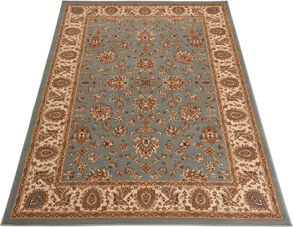 Traditional Rug Bordered Classic Grand Heritage GH102 Million Point Detail Rug – Blue