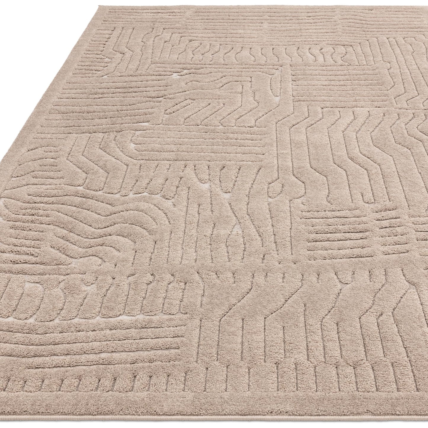 Valley Path Geometric 3D Rug Area Rug for Living Room Bedroom Luxury Lounge Velvety Soft Scandinavian Rug