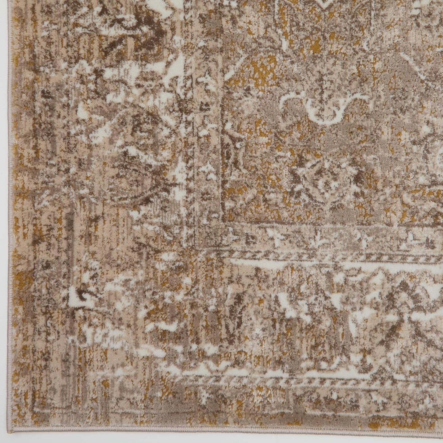 Medallion Ochre Gold 865AC – Traditional Vintage Runner Rug
