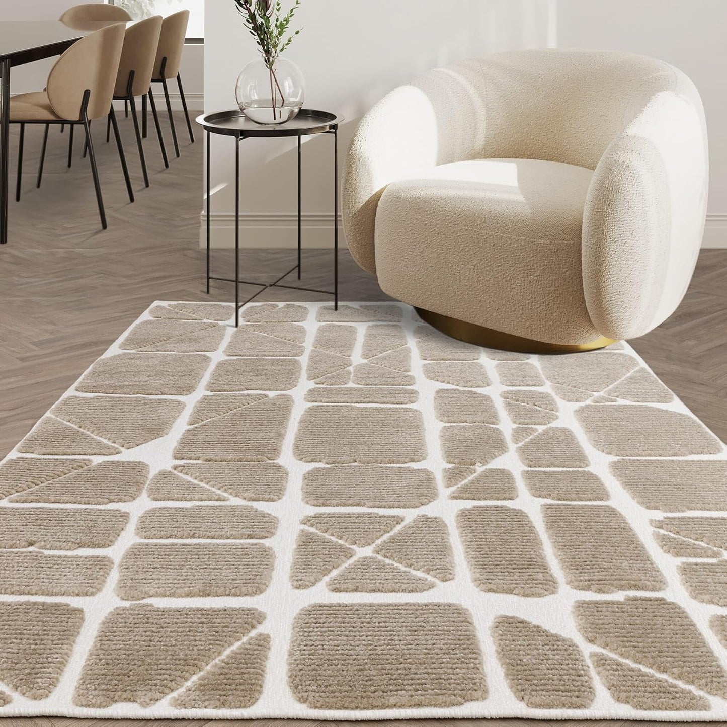 Method Sand Washable Rug – Modern Abstract Short Pile Carpet