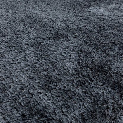 Plush Shaggy Rug for Living Room Bedroom High Pile Thick Fluffy Hand Made Anti-Shed Silky Shimmer Shiny Plain Deep Pile Rug
