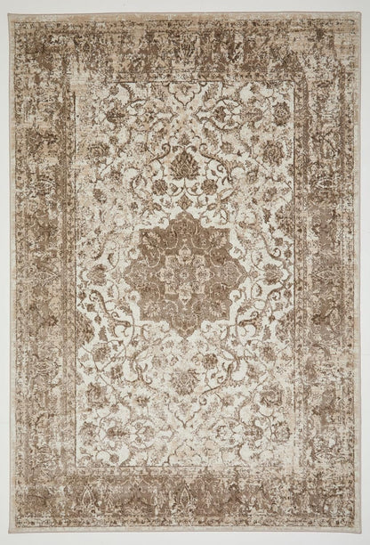 Medallion Cream Beige 865AC – Traditional Vintage Area Rug