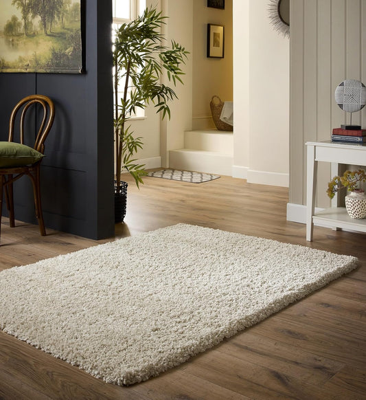 Hadley Cream Shaggy Rug – Ultra Soft High Pile Carpet