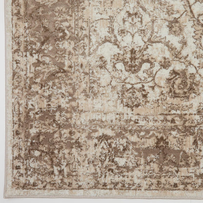 Medallion Cream Beige 865AC – Traditional Vintage Area Rug