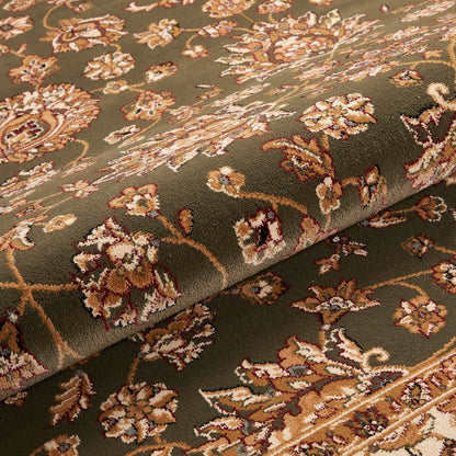 Traditional Rug Bordered Classic Grand Heritage GH102 Million Point Detail Rug – Green