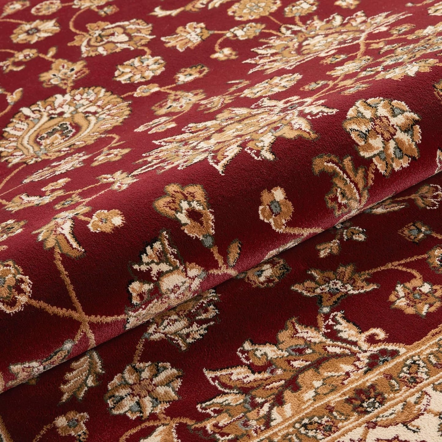Traditional Rug Bordered Classic Grand Heritage GH102 Million Point Detail Rug – Red