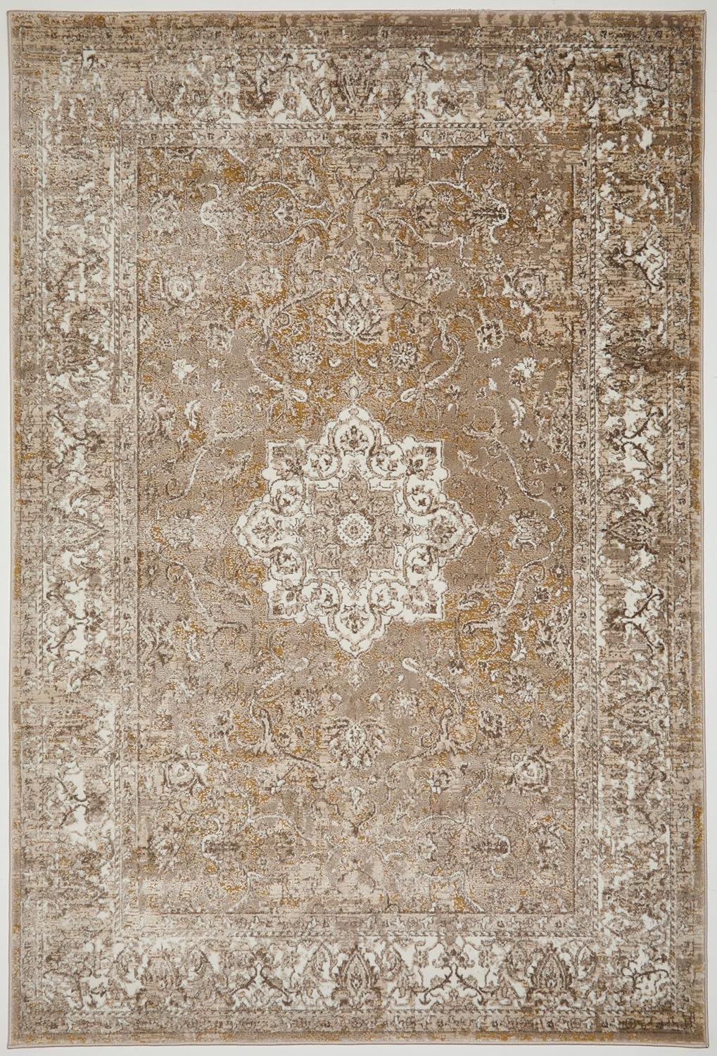Medallion Ochre Gold 865AC – Traditional Vintage Runner Rug