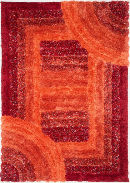 Shaggy Rug for Living Room Bedroom Dining Room Carpet Soft Plush Fluffy Silky Area Floor Trellis Pattern 3D Shaggy Rug in Large Size 160x230 cm (5'3"x7'7")