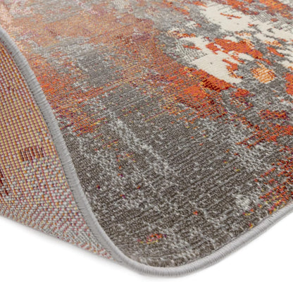 Colores Cloud Magma CO12 Rug – Abstract Flatweave Carpet in Orange & Red