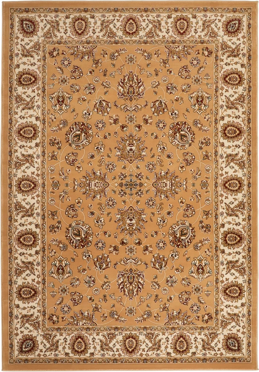 Traditional Rug Bordered Classic Grand Heritage GH102 Million Point Detail Rug – Beige