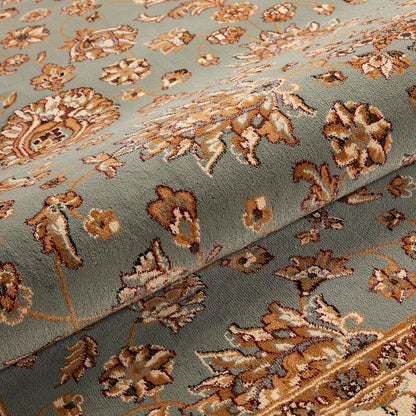 Traditional Rug Bordered Classic Grand Heritage GH102 Million Point Detail Rug – Blue
