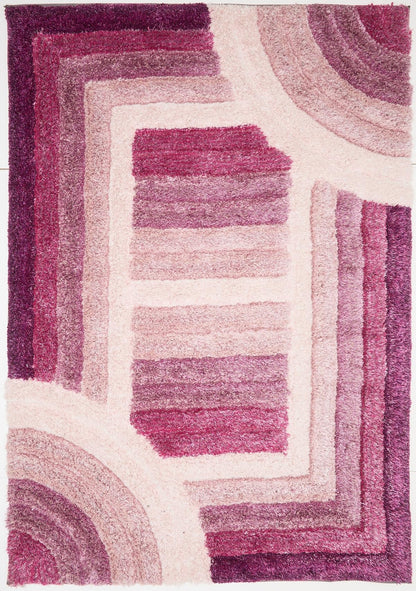 Shaggy Rug for Living Room Bedroom Dining Room Carpet Soft Plush Fluffy Silky Area Floor Trellis Pattern 3D Shaggy Rug in Large Size 160x230 cm (5'3"x7'7")