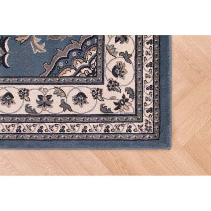 Sherborne Blue Rug Traditional Classic Oriental Bedroom Living Room Rug