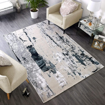 Aurora Rugs - Abstract Living Room Rug with Silky Shimmer Effect | Luxury Marble Designs in 20 Styles