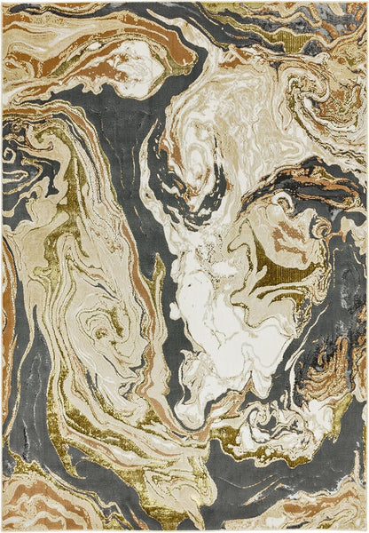 Aurora Rugs - Abstract Living Room Rug with Silky Shimmer Effect | Luxury Marble Designs in 20 Styles