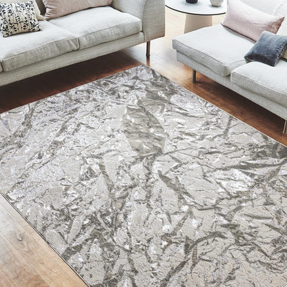 Aurora Rugs - Abstract Living Room Rug with Silky Shimmer Effect | Luxury Marble Designs in 20 Styles