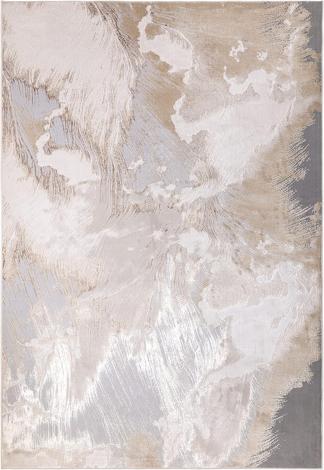 Aurora Rugs - Abstract Living Room Rug with Silky Shimmer Effect | Luxury Marble Designs in 20 Styles