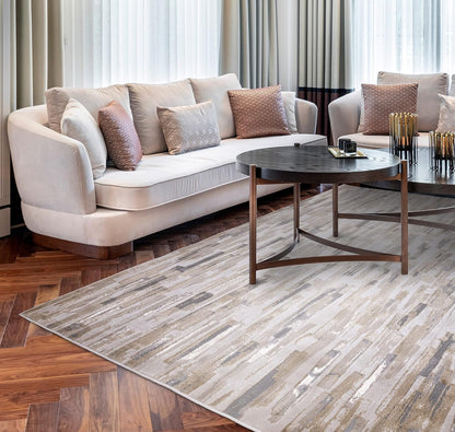 Aurora Rugs - Abstract Living Room Rug with Silky Shimmer Effect | Luxury Marble Designs in 20 Styles