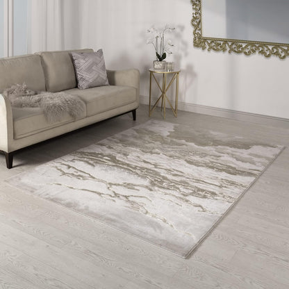 Aurora Rugs - Abstract Living Room Rug with Silky Shimmer Effect | Luxury Marble Designs in 20 Styles