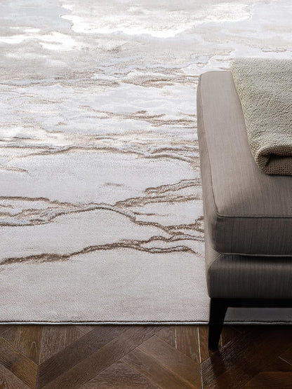 Aurora Rugs - Abstract Living Room Rug with Silky Shimmer Effect | Luxury Marble Designs in 20 Styles