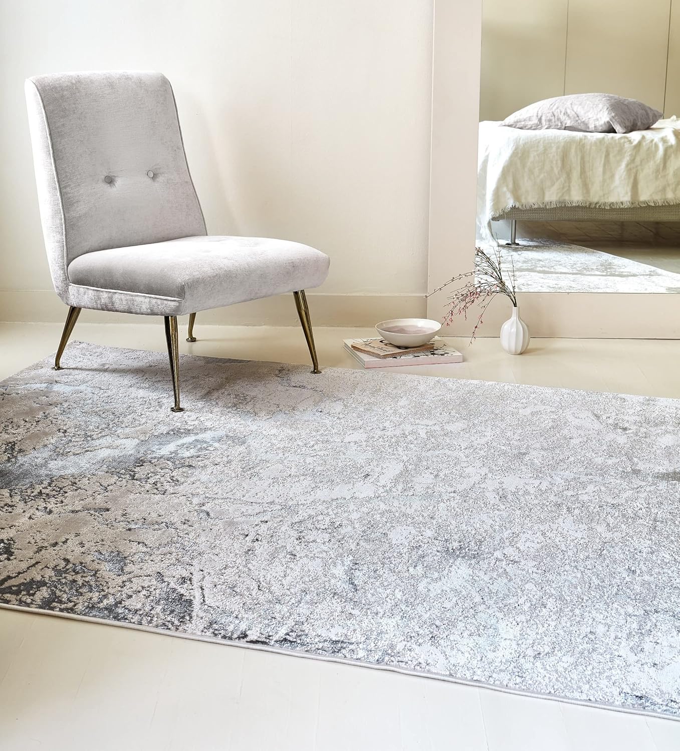 Aurora Rugs - Abstract Living Room Rug with Silky Shimmer Effect | Luxury Marble Designs in 20 Styles