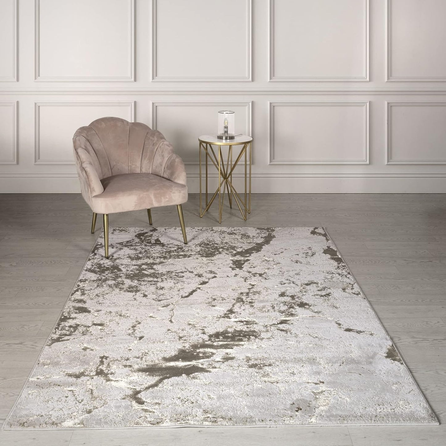 Aurora Rugs - Abstract Living Room Rug with Silky Shimmer Effect | Luxury Marble Designs in 20 Styles