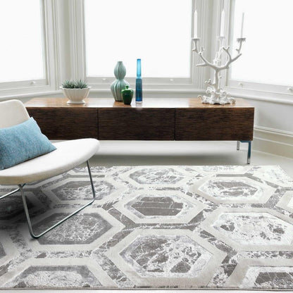 Aurora Rugs - Abstract Living Room Rug with Silky Shimmer Effect | Luxury Marble Designs in 20 Styles