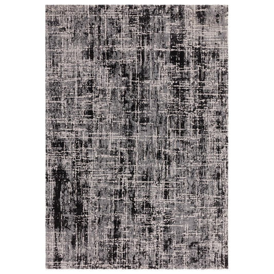 Kuza Abstract Modern Black Rug in Medium or Large Sizes