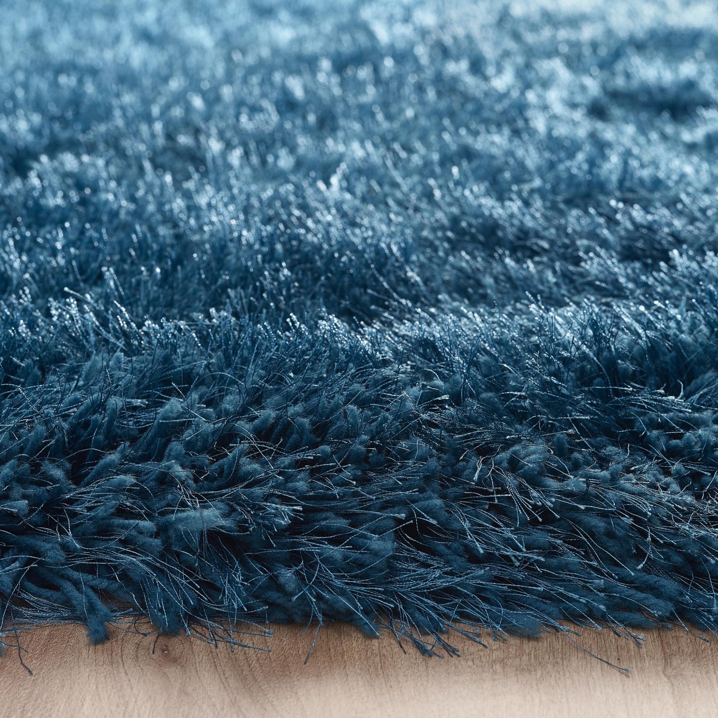 Origins Extravagance High Pile Fluffy Modern Shaggy Teal Blue Rug Large 160x230cm (5'3"x7'7")