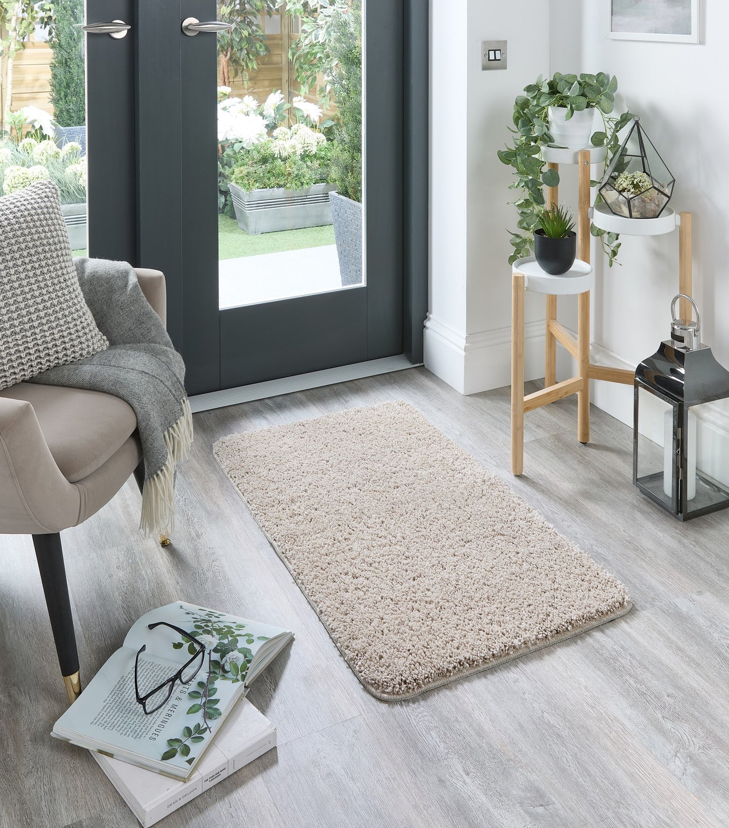 My Washable Shaggy Non-Slip Rug in Stone