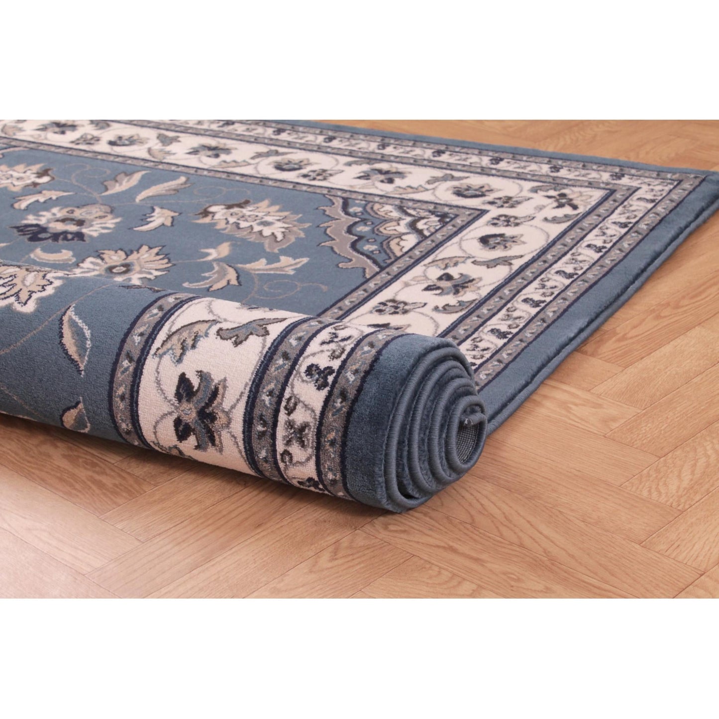 Sherborne Blue Rug Traditional Classic Oriental Bedroom Living Room Rug