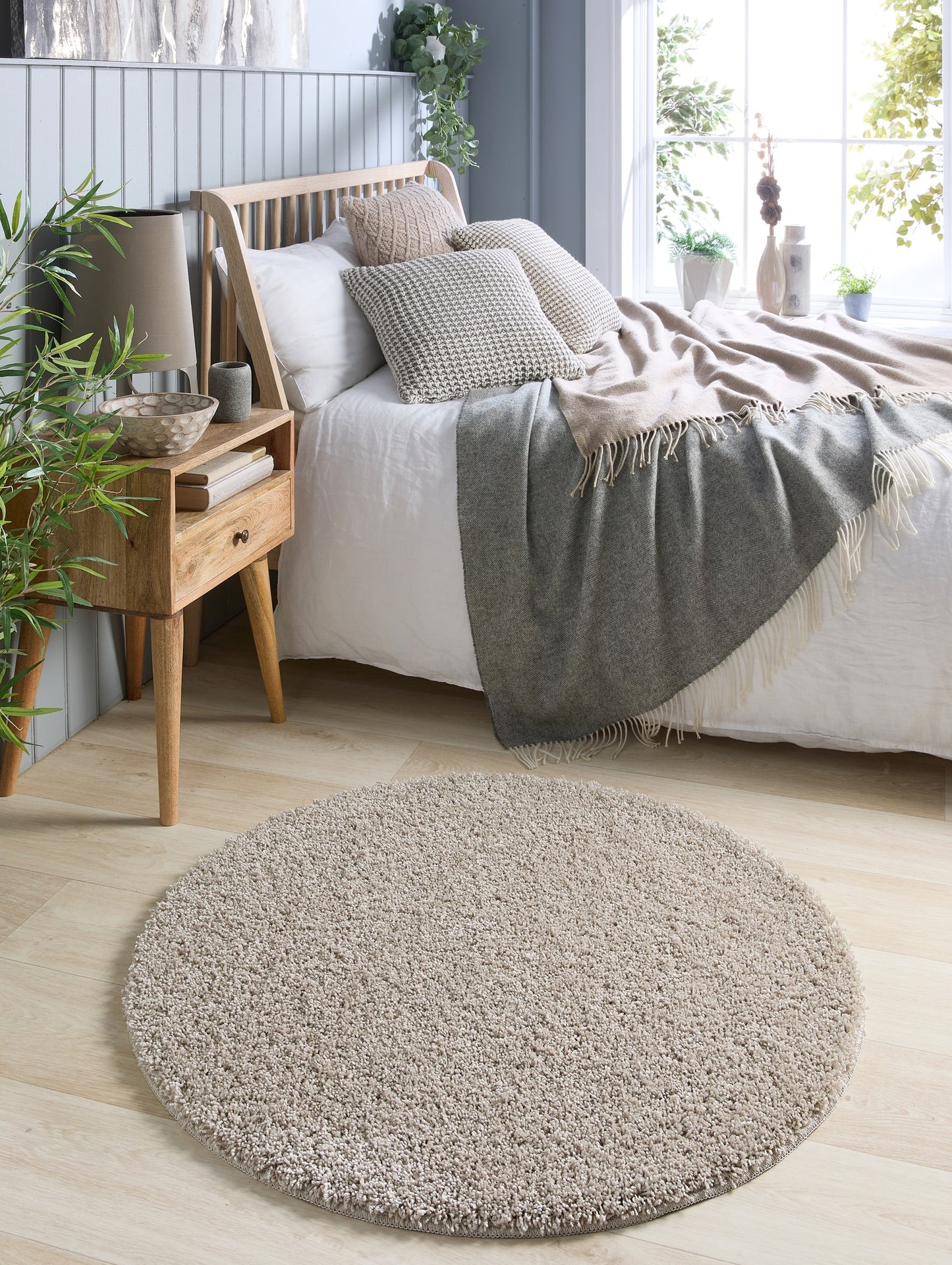 My Washable Shaggy Non-Slip Rug in Stone