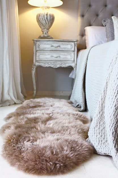 Genuine Sheepskin Animal Fur Soft Wool Shaggy Mink Rug