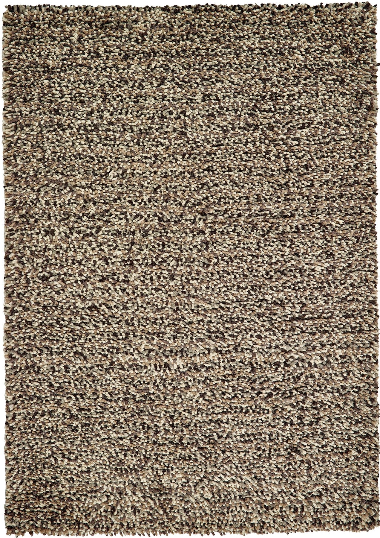 Origins Rocks Shaggy Hand Woven Wool Long Pile Rugs in Natural