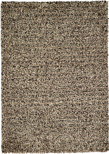 Origins Rocks Shaggy Hand Woven Wool Long Pile Rugs in Natural