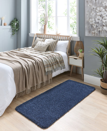 My Washable Shaggy Non-Slip Rug in Midnight Blue