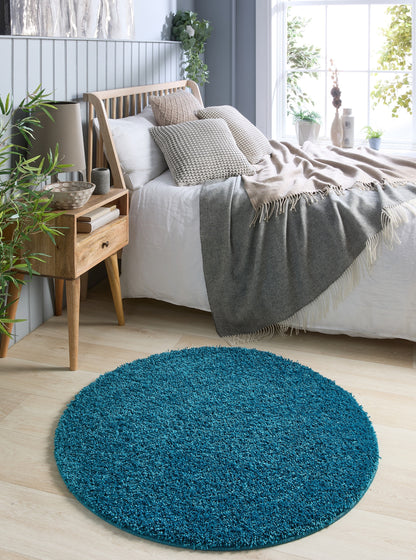 My Washable Shaggy Non-Slip Rug in Teal Blue