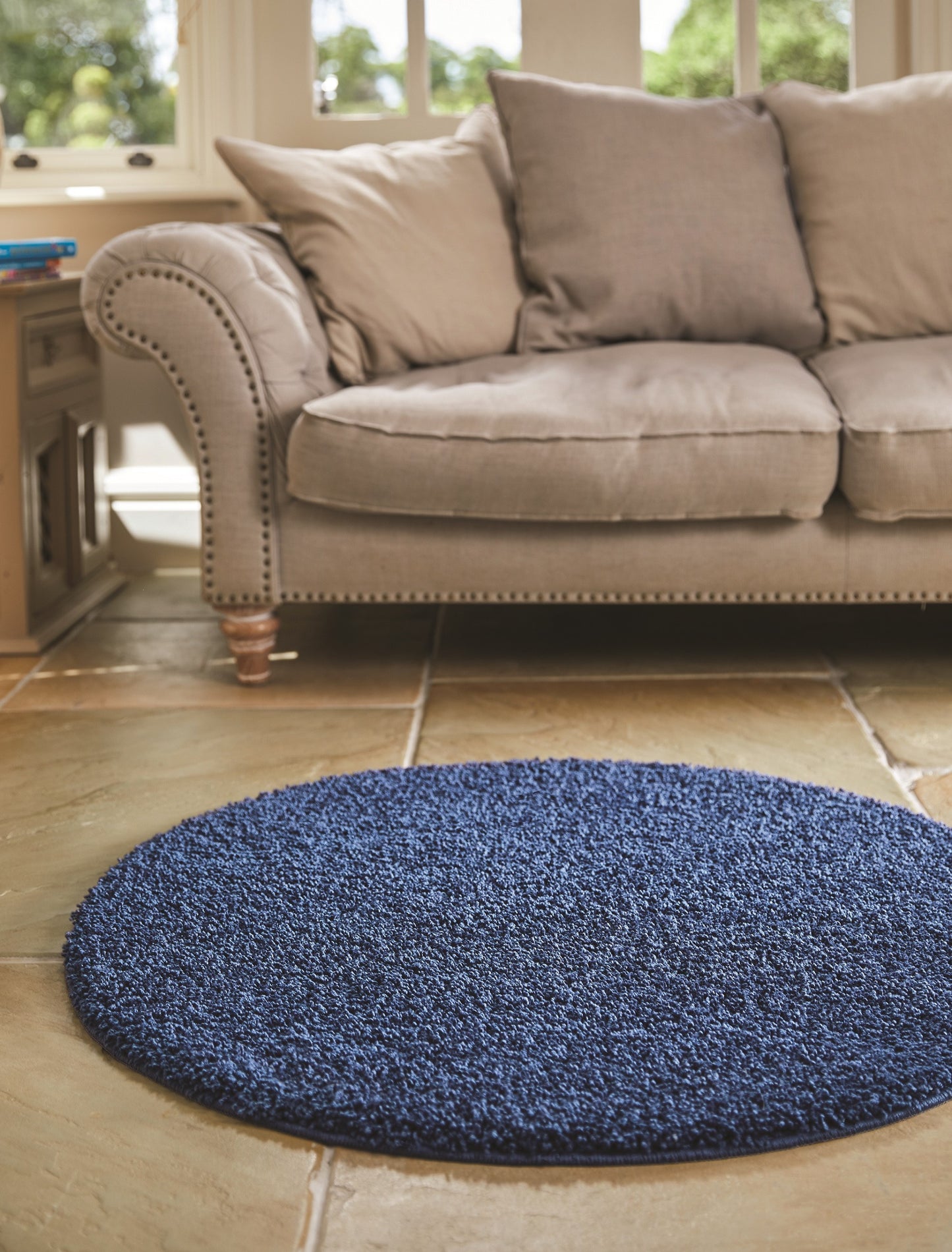 My Washable Shaggy Non-Slip Rug in Midnight Blue
