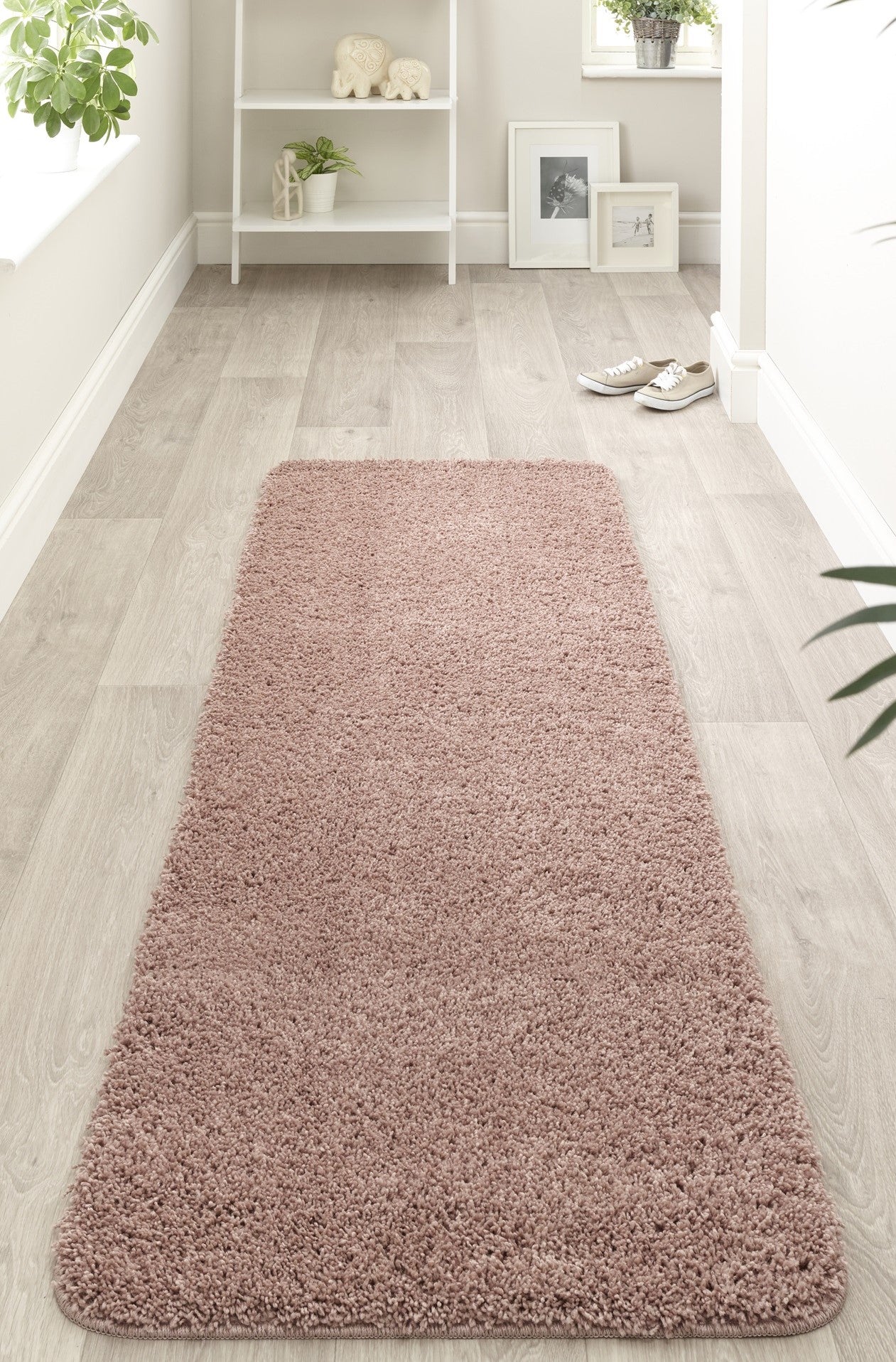 My Washable Shaggy Non-Slip Rug in Nude Pink