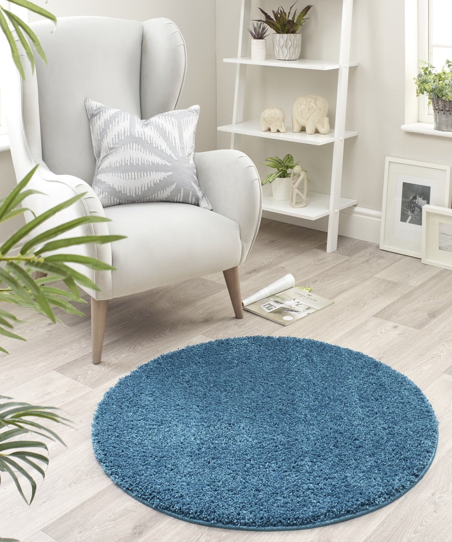 My Washable Shaggy Non-Slip Rug in Teal Blue